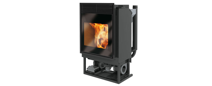 Pellet fireplace air