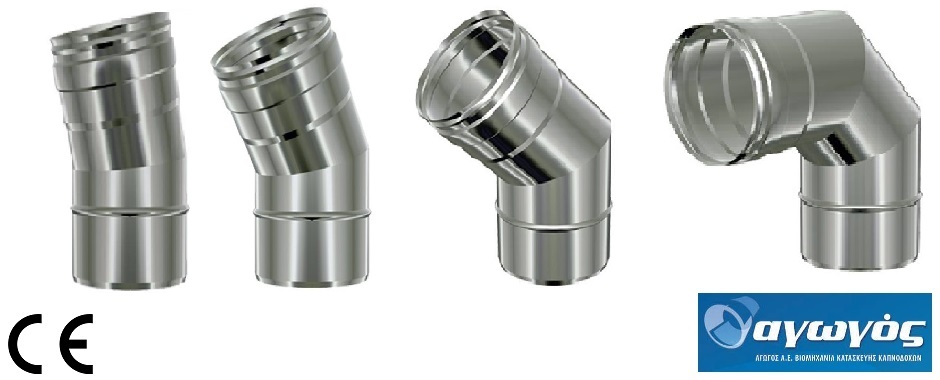Stainless steel chimney pipe curves