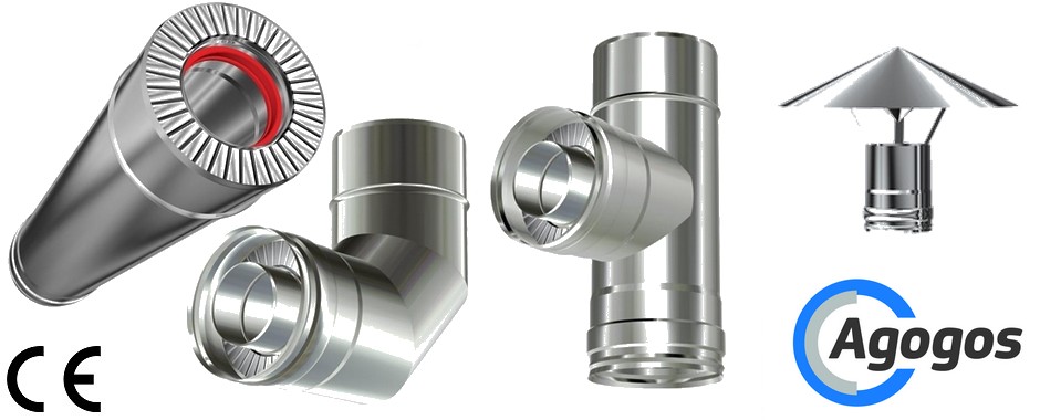 Double wall inox chimneys