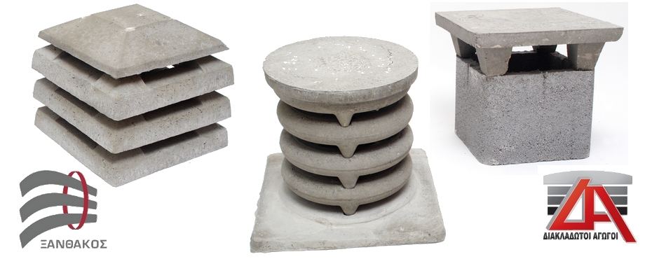 Chimney caps for concrete chimneys